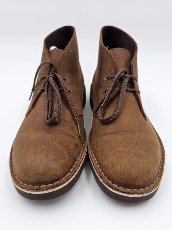 Clarks Bushacre 2 Leather Desert Brown Chukka Lace Up Boots 15522 Men\'s Size 8